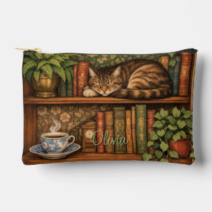 Pochette À Accessoires Étagère vintage avec chat et café