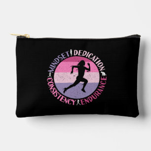 Pochette À Accessoires État d'esprit de course - Citation d'endurance de 