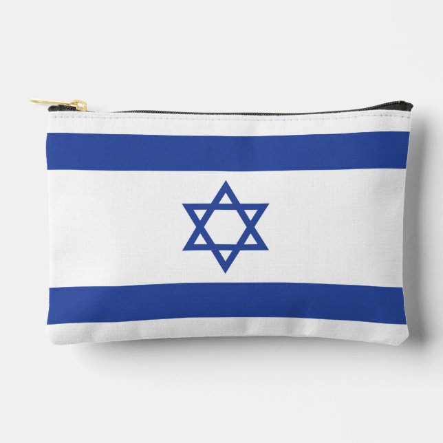 Pochette À Accessoires Etat d'Israël Drapeau, Étoile de David Juifs (Recto)