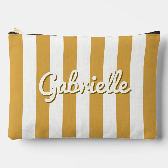 Pochette À Accessoires Été Rayé Coucher De Soleil Filles Voyage Lingerie  (Recto)