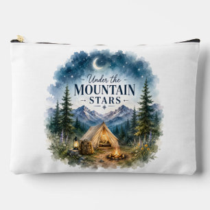 Pochette À Accessoires Étoiles sous la montagne Camping Nuit Montagne
