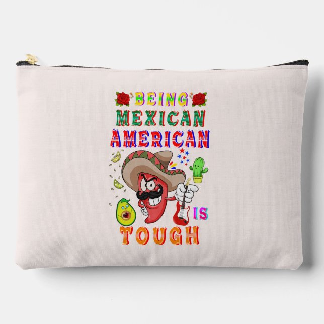 Pochette À Accessoires Être Mexicain Américain Est Difficile (Recto)