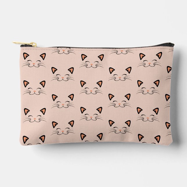 Pochette À Accessoires Étui à crayons à motif de visage de chaton flottan (Recto)