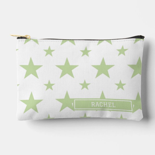 Pochette À Accessoires Étui à crayons constellation motif étoiles vertes (Recto)