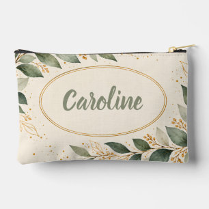 Pochette À Accessoires Eucalyptus doré élégant