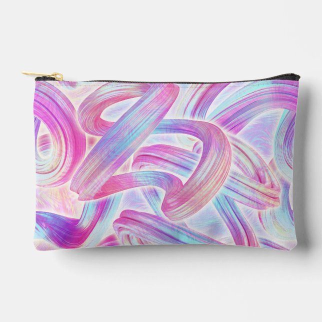 Pochette À Accessoires eurobeat holorave - rose et bleu : (Recto)