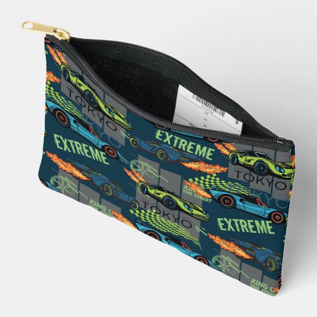 Pochette À Accessoires Extreme Tokyo Street Racing Pattern (Ouvrir)
