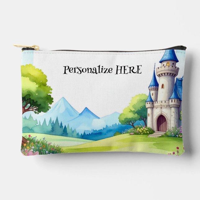 Pochette À Accessoires Fairytale Castle Zippered Pouch Accessory Bag (Recto)