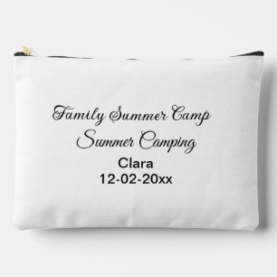 Pochette À Accessoires Famille camping vacances personnalisée ajouter nom