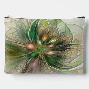 Pochette À Accessoires Fantaisie Moderne Abstraite Fleur Fractale Colorée