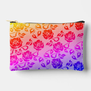 Pochette À Accessoires Faux Coloré Rose Lace Fishnet