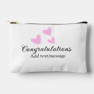 Pochette À Accessoires Félicitations cœur rose diplôme aquarelle a