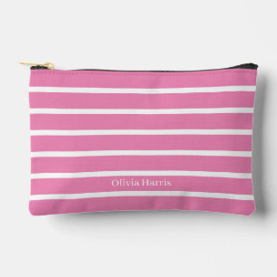 Pochette À Accessoires Feminine Rose & White Stripe Voyage & Make Up Sag