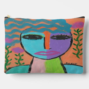 Pochette À Accessoires Femme avec art Abstrait Rose