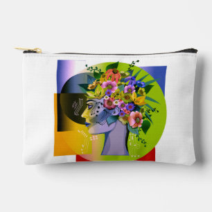 Pochette À Accessoires Femme florale - vert