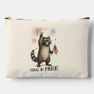 Pochette À Accessoires Feral Mais Fireworks Gratuit Feral Raccoon 4 juill
