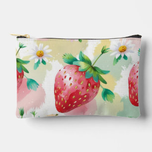 Pochette À Accessoires Fête d'anniversaire aux fraises mignonnes