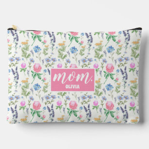 Pochette À Accessoires Fête de la mère de maman Fleur sauvage personnalis