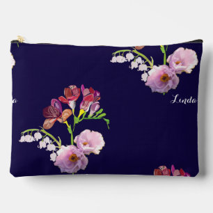 Pochette À Accessoires Fête des Mères Florales Bleues