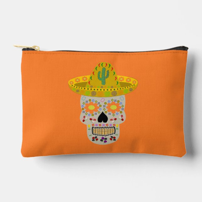 Pochette À Accessoires Fête mexicaine du crâne mort (Recto)