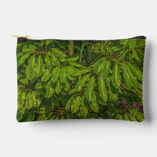 Pochette À Accessoires Feuilles Brillantes au Soleil 