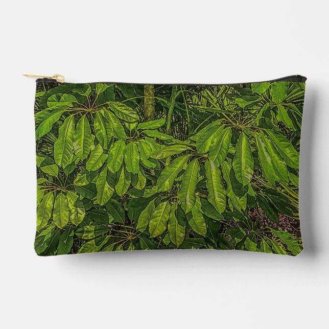 Pochette À Accessoires Feuilles Brillantes au Soleil  (Recto)