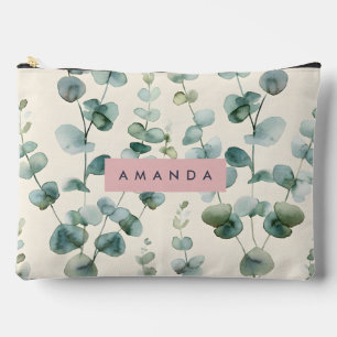 Pochette À Accessoires Feuilles de eucalyptus pastel élégantes personnali