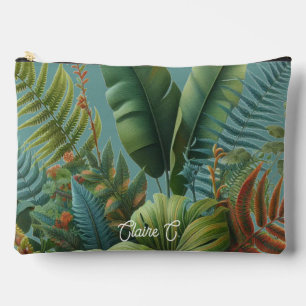 Pochette À Accessoires Feuilles tropicaux Moody Green Ferns Accessory Pou