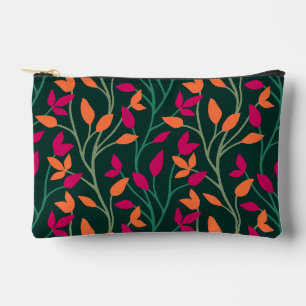 Pochette À Accessoires Feuilles vert foncé botaniques Style élégant