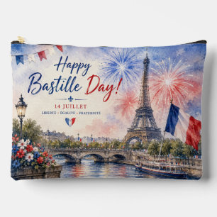Pochette À Accessoires Feux d'artifice de la Tour Eiffel de la fête de la