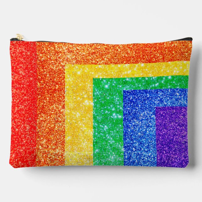 Pochette À Accessoires Fierté LGBTQA+ arc-en-ciel (Recto)