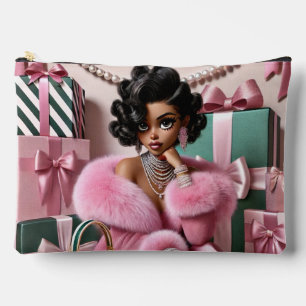 Pochette À Accessoires Fille de voyage glamour de vie douce