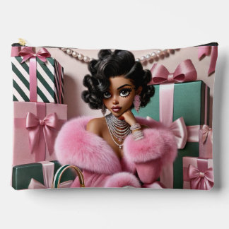 Pochette À Accessoires Fille de voyage glamour de vie douce