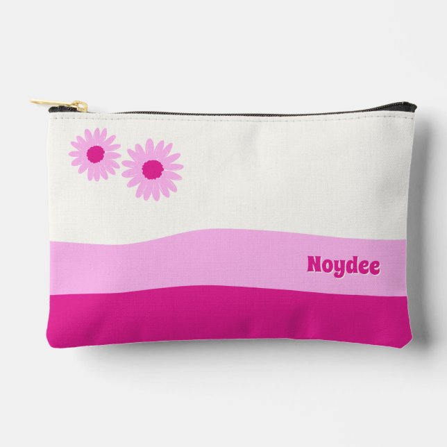 Pochette À Accessoires Filles blanc rose simple marguerite  (Recto)