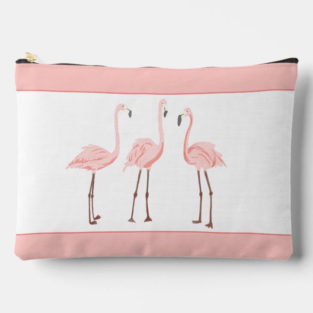 Pochette À Accessoires Flamant rose Trio Monogramme Zipper Pouch (Recto)