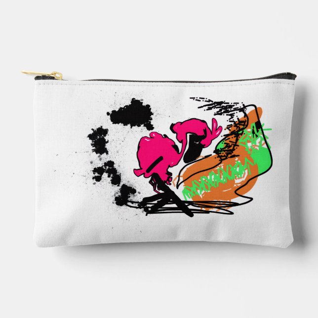Pochette À Accessoires Flamant rose WILDONE (Recto)