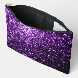 Pochette À Accessoires Flamme de parties scintillant violet foncé