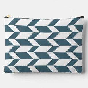 Pochette À Accessoires Flèche à deux tons gras Chevron Bleu Bleu Bleu
