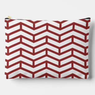 Pochette À Accessoires Flèches franches contre les flèches Chevron blanc 
