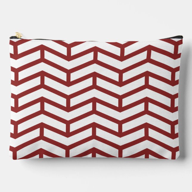 Pochette À Accessoires Flèches franches contre les flèches Chevron blanc  (Recto)