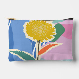 Pochette À Accessoires Fleur abstraite Dandelion Blocs de couleur Moderne