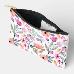 Pochette À Accessoires Fleur d'aquarelle en fleurs douces Motif Pastel