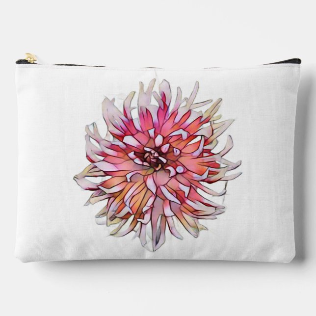 POCHETTE À ACCESSOIRES FLEUR DE DAHLIA (Recto)