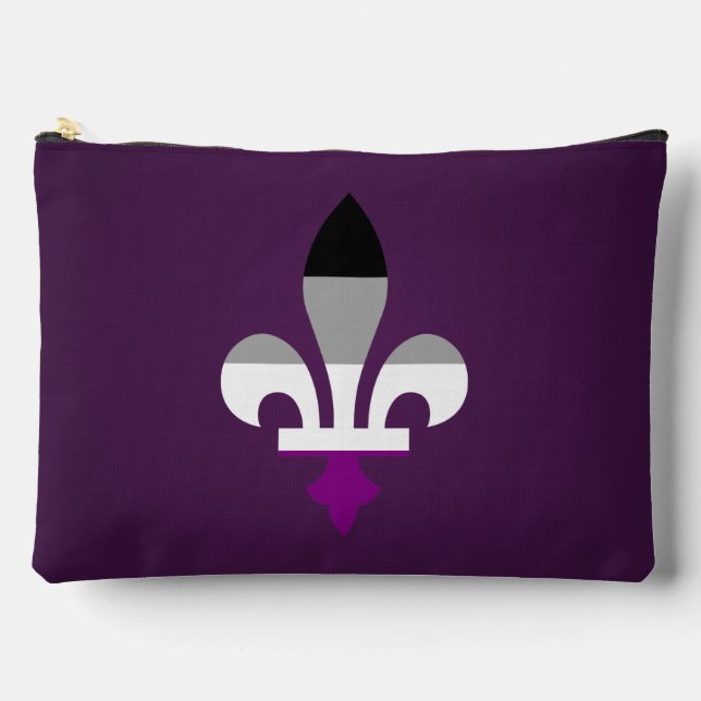 Pochette À Accessoires Fleur-de-lis de fierté de l'aséxualité  (Recto)