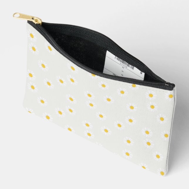 Pochette À Accessoires Fleur de Marguerite (Ouvrir)
