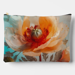 Pochette À Accessoires Fleur orange délicate