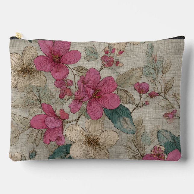 Pochette À Accessoires Fleur rose Bloom (Recto)