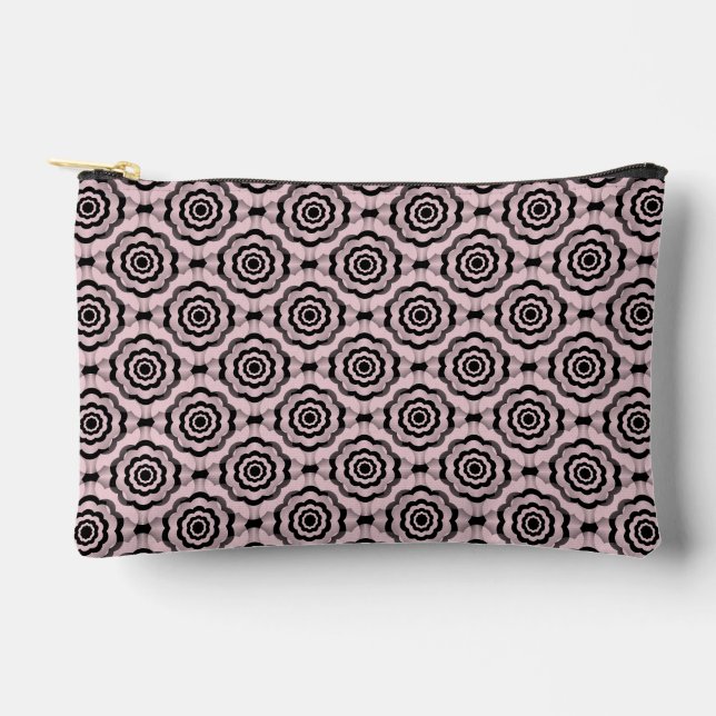 Pochette À Accessoires Fleur rose noir motif sans couture petit (Recto)