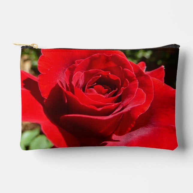 Pochette À Accessoires Fleur rose rouge vif Belle florale (Recto)