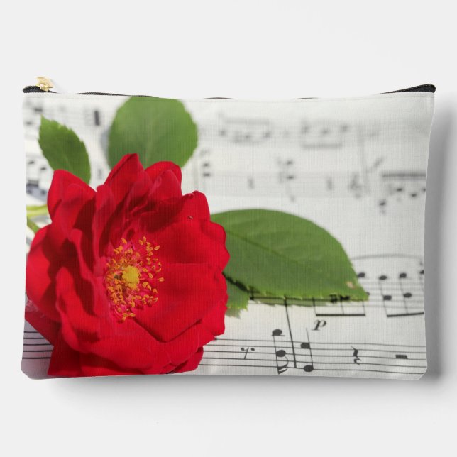 Pochette À Accessoires Fleur rouge (Recto)